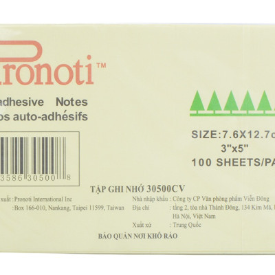 Giấy Note Vàng Pronoti 3x5